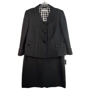 Tahari Arthur S. Levine Womens 16P Black Skirt Suit Set  NWT